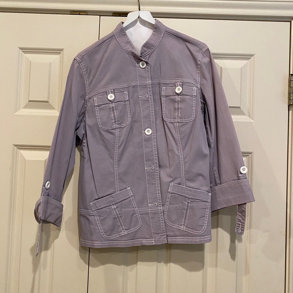 Chico’s casual gray jacket, size 2